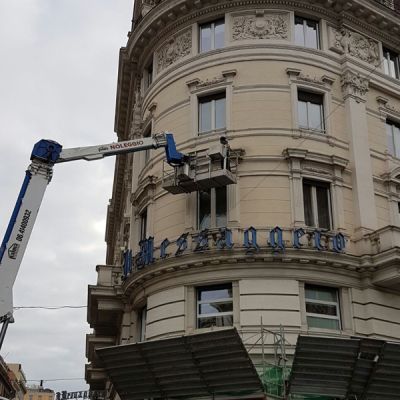 Restauro cornicione Messaggero Roma